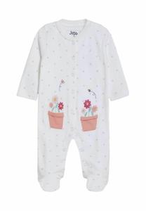 Комбинезон REGULAR FIT FOOTED EMBROIDERED JoJo Maman Bébé, белый
