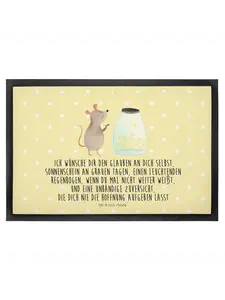 Коврик для ног Mr. & Mrs. Panda, желтый пастельный