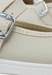 Балетки с ремешком Merceditas Pisamonas, бежевые