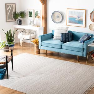 Ковер SAFAVIEH, 214 x 214 см, Kilim Collection, Ivory & Brown, ручной работы из шерсти, идеально для помещений с высокой проходимостью в гостиной, спальне (KLM551B)