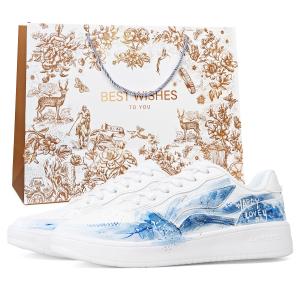 Li Ning Sycee Synthetic Leather Cushioning Height Increasing Abrasion Resistant Slip Resistant Low top Skateboard Shoes Li-Ning, синий белый