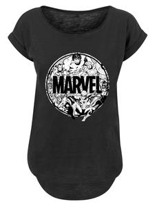 Длинная футболка с логотипом Marvel Comics, заполнение персонажа, черного цвета F4NT4STIC