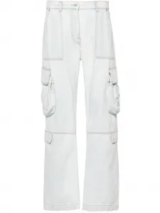 Прямые джинсы средней посадки MSGM, синий