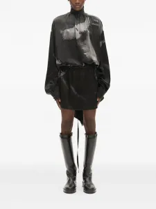 Шелковое платье Doves Ann Demeulemeester, черный