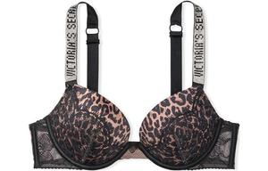 Женский бюстгальтер Victoria's Secret, цвет Black/Leopard Print