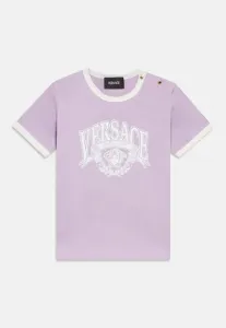 Футболка унисекс с принтом contrasto medusa varsity Versace, Lilac Snow/Bianco