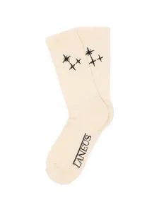 Носки с украшением в виде звезд Laneus, бежевый