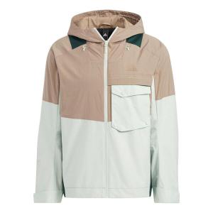 Куртка Adidas Th Vis Wvjkt Hooded Jacket 'Brown White', белый
