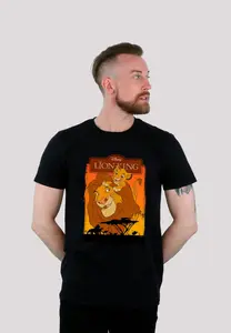 F4NT4STIC Футболка "Disney King Lion Simba and Mufasa", принт, черный