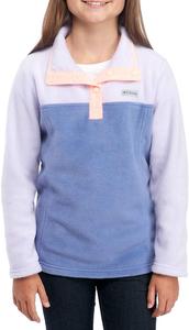 Columbia Girl's Three Lakes Half Snap Fleece Pullover (Big Girl's 7-16), Eve/Soft Violet