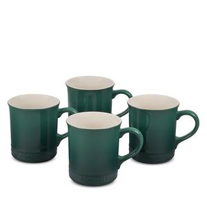 Керамические кружки Le Creuset, набор из 4 шт, зеленый