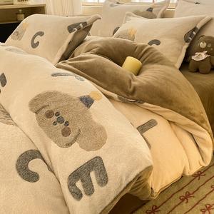 Disney Комплект постельного белья 4 предмета, простыня, размер 200x230 см, цвет Kekke Xiaogou