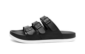 Пляжные сандалии мужские черно-белые HLA