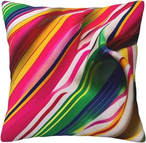 CarXs Подушка для дивана Rainbow Stripe с двусторонним принтом Rainbow Stripe