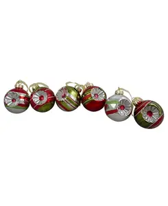 Рождественские шары-украшения из 6 штук и 2-цветные светоотражающие Northlight, silver