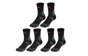 Колготки до колена унисекс 3 пары PEAK, мятно-зелёный+белый оранжевый