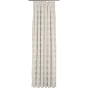 Занавес Romantic Puligny с кудрявой лентой, 1 шт., из 100% органического хлопка Adam, Naturweiß