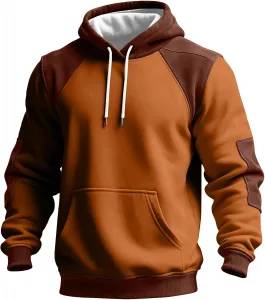 Мужской худи с цветными блоками, свободный крой, с карманами