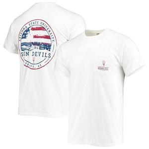 Мужская белая футболка arizona state sun devils campus americana Unbranded