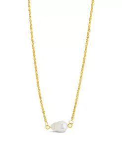 Ожерелье с подвеской из культивированного пресноводного жемчуга Elyse Sterling Forever, gold