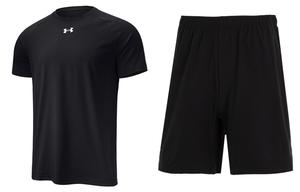 Повседневный спортивный костюм мужской черный Under Armour, комплект (черный)