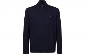 Кардиган с вышитым логотипом на молнии Polo Ralph Lauren, синий