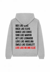Толстовка LIVE LIKE NO ONE UNISEX - Hoodie Mira Paris, пятнистый серый