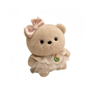 Подвеска/плюшевая кукла Sweetheart Bear с заячьими ушками высота 13см Fat Fat Dragon