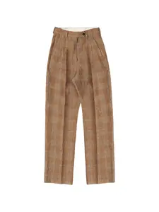 Плиссированные брюки в клетку Josephine Fortela, коричневый