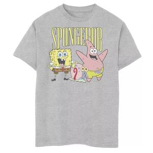 Футболка с плакатом «Лучшие друзья» для мальчиков 8–20 лет, Губка Боб Квадратные Штаны Nickelodeon