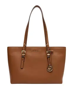 Сумка-Тоут среднего размера Quinn из зернистой кожи. Michael Kors, коричневый