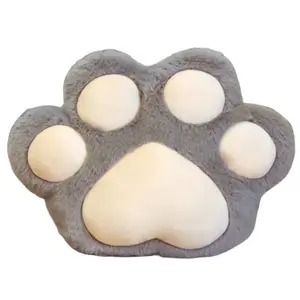 Мягкая игрушка грелка для рук в виде милой кошачьей лапки, высота 35 см, длина 35 см Mise