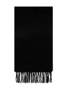 Шарф с бахромой по краю Sunspel, черный