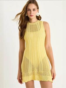 Bianco Lucci Пляжное платье в желтом цвете