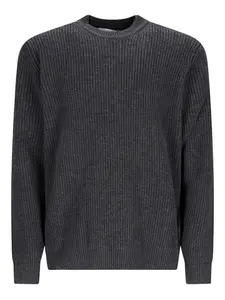 Свитер в рубчик с круглым вырезом TAGLIATORE, серый