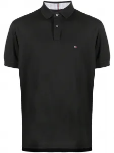 Рубашка поло с короткими рукавами и логотипом Tommy Hilfiger, черный