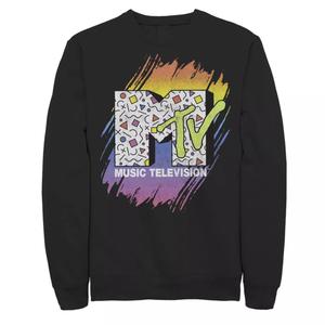 Мужской свитшот с логотипом MTV Music Television и градиентной краской Licensed Character