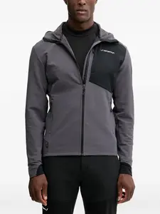 Куртка для активного отдыха с капюшоном и принтом-логотипом La Sportiva, серый