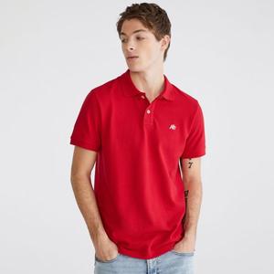 Мужское поло с коротким рукавом из пике Aeropostale, цвет candy red