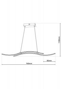 Светодиодный подвесной светильник ОНДА Näve Leuchten, черный