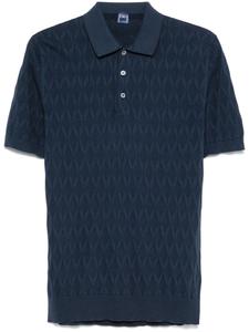 Fedeli фактурная рубашка поло, синий