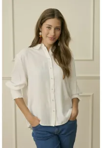 Блузка на пуговицах crnola Cream, Chalk