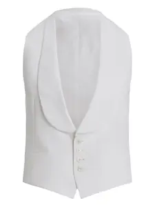 Жилет с воротником-шалькой Ralph Lauren Collection, белый