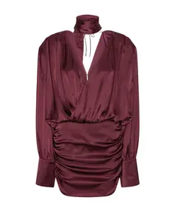 Шелковое платье Зинфандель Rotate Birger Christensen, фиолетовый