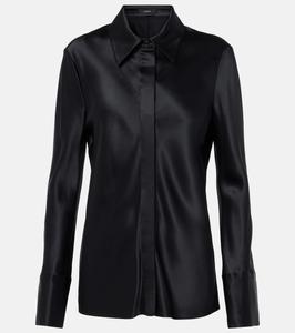 Блузка из шелкового атласа Brunel Joseph, черный