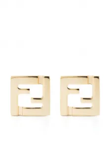 Серьги-гвоздики Orecchini FF Fendi, золотистый
