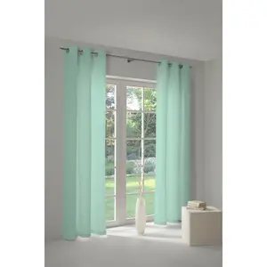 Штора Sunday с люверсами, 1 шт. Wirth, мятный