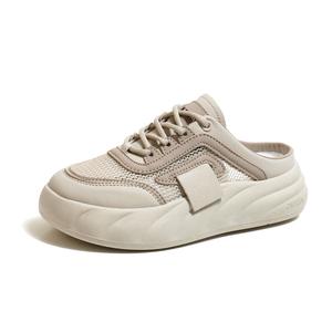 JINDUN Женские сандалии с закрытым носком, устойчивые к истиранию, антибактериальные, бежево-серые