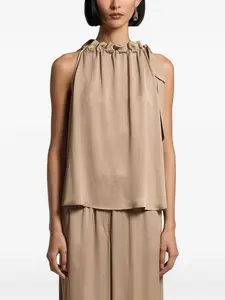 Топ с драпировкой Peserico, бежевый