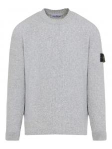 Ребристый свитер с круглым вырезом Stone Island, серый